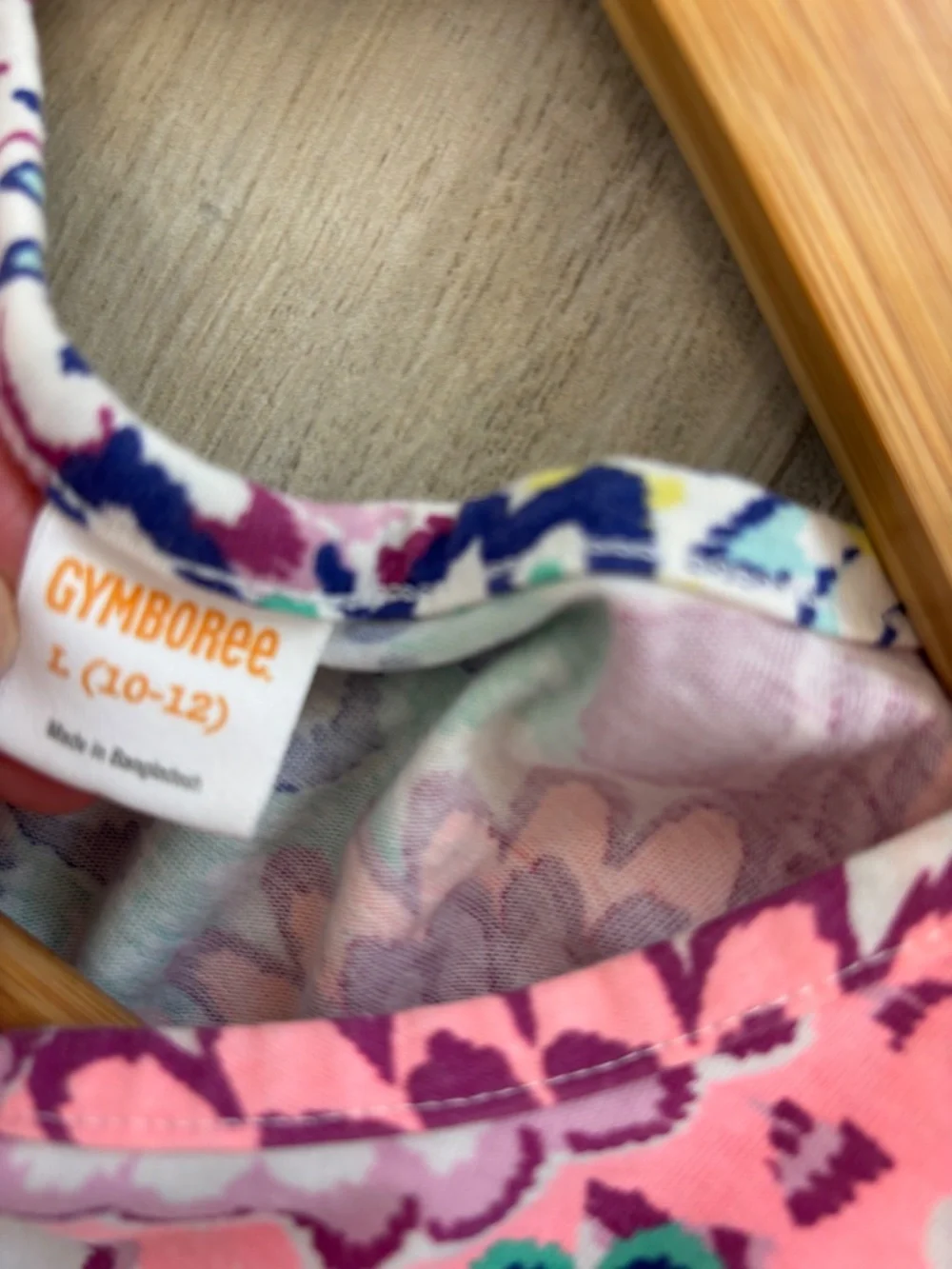 Gymboree Girls Multi-Color Floral Medallion Sharkbite Hem Dress, Size L (10/12)